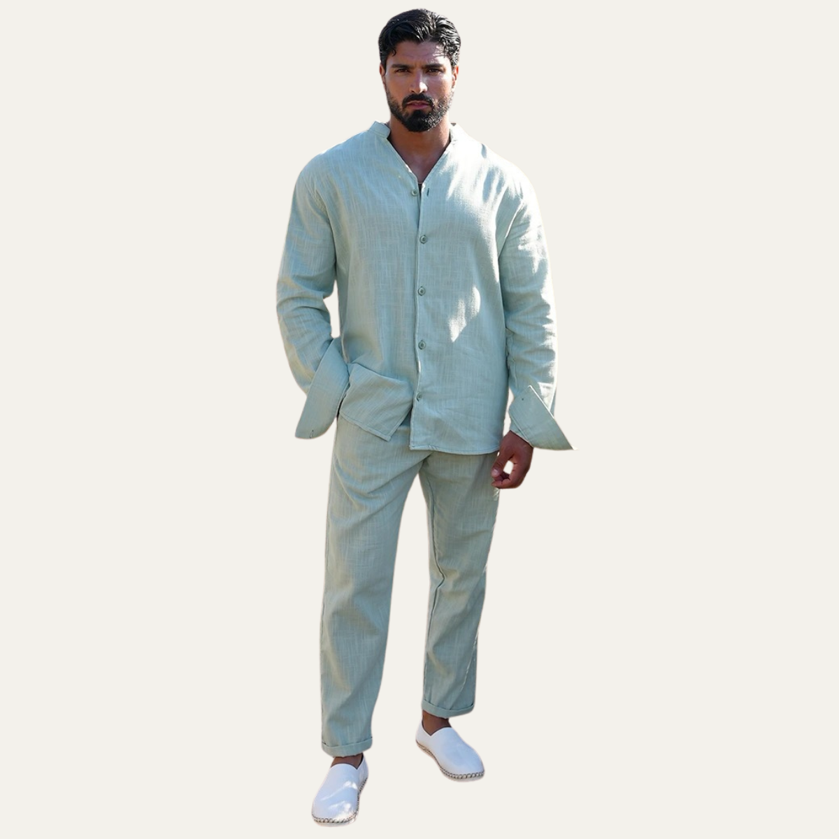 The Barolo Men’s Linen Shirt and Trousers Set – Trendy Two Piece Outfit