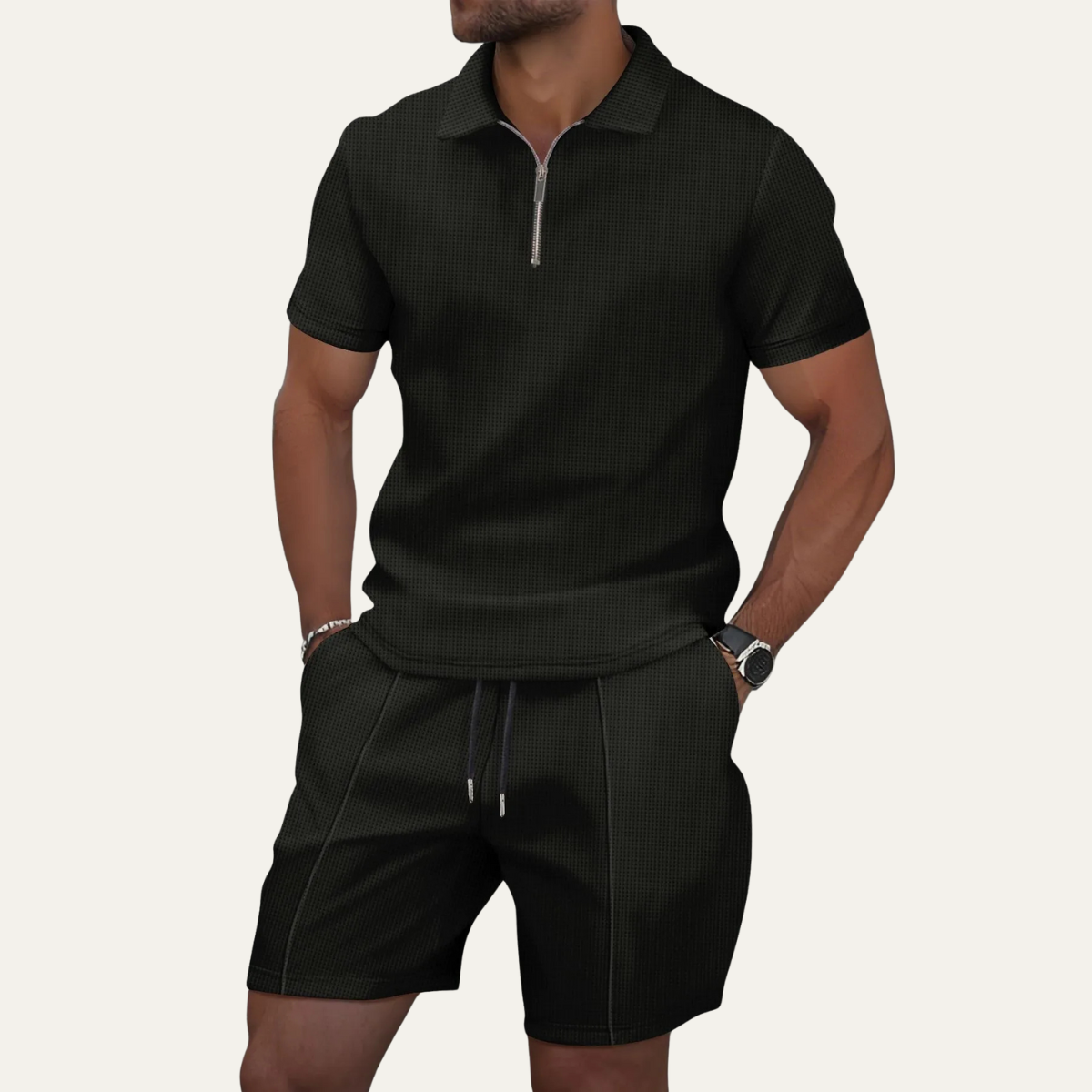 The Merano Men’s Polo Shirt and Shorts Set – Casual Two Piece Outfit