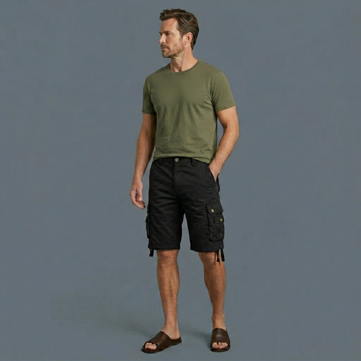 The Notting Hill Men’s Cotton Utility Cargo Shorts