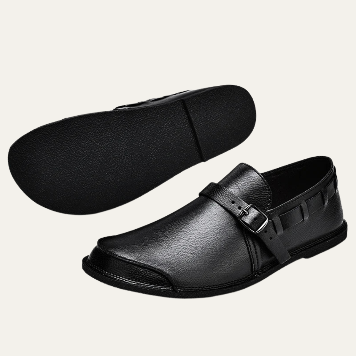 The Menaggio Men’s Leather Buckle Dress Loafers
