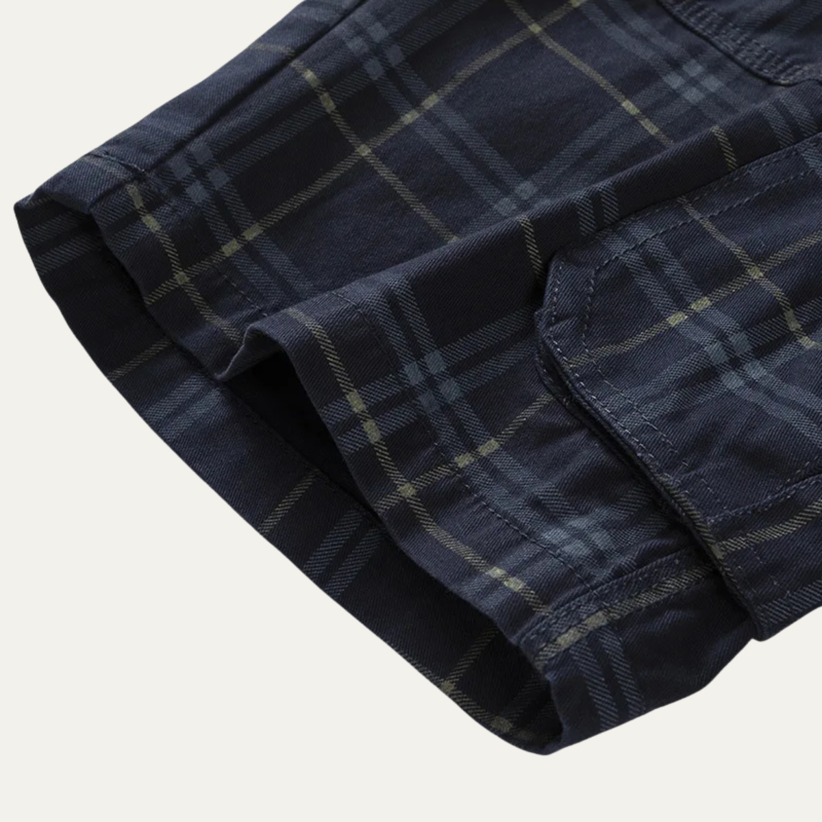 The Vernazza Men’s Multi Pocket Plaid Cargo Shorts