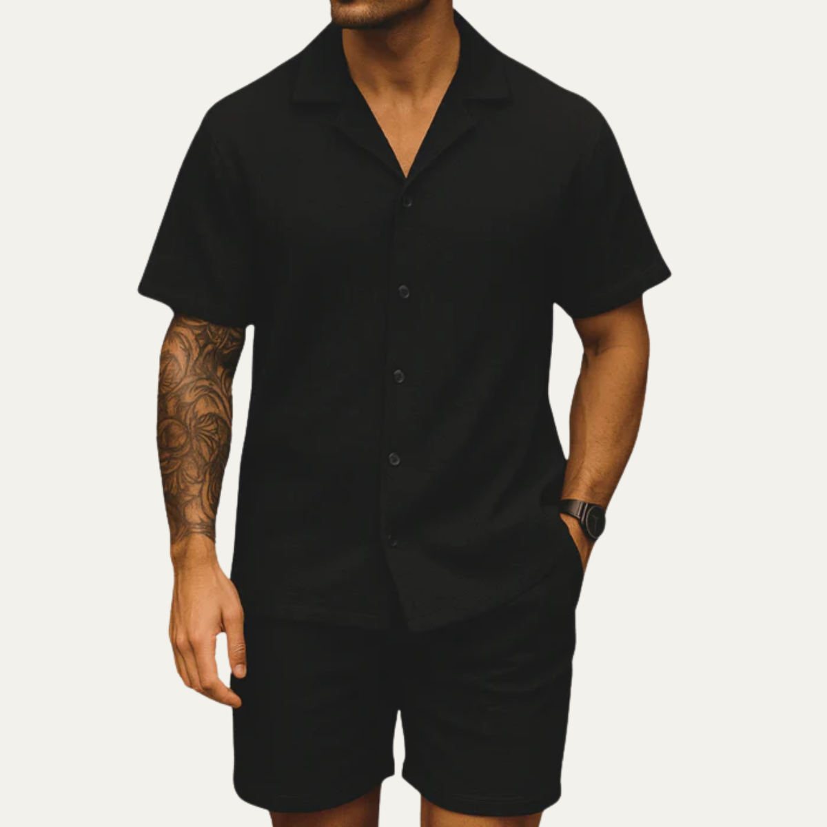 The Polignano Men’s Casual Summer Set - Shirt & Shorts