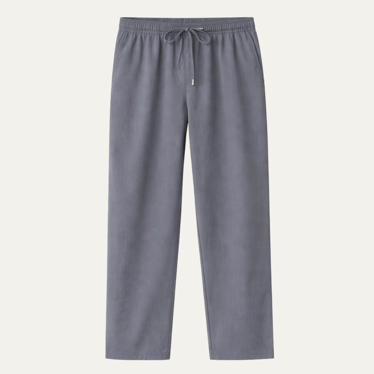 The Barbaresco Men’s Relaxed Fit Elastic Waist Casual Linen Trousers