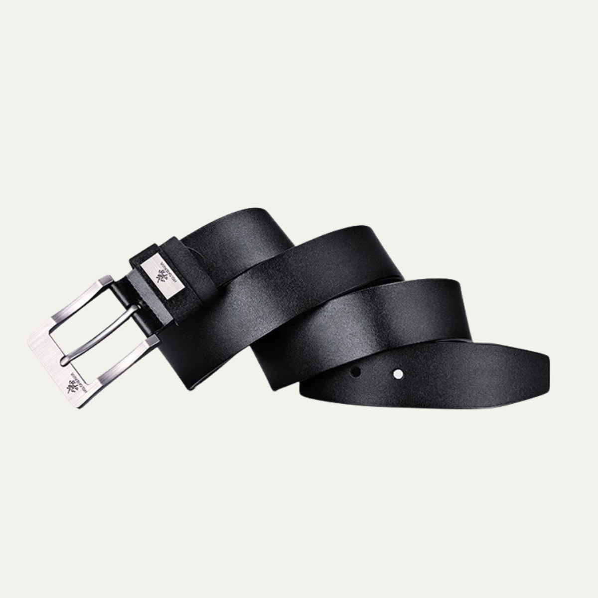 Men’s Leather Belt with Metal Pin Buckle