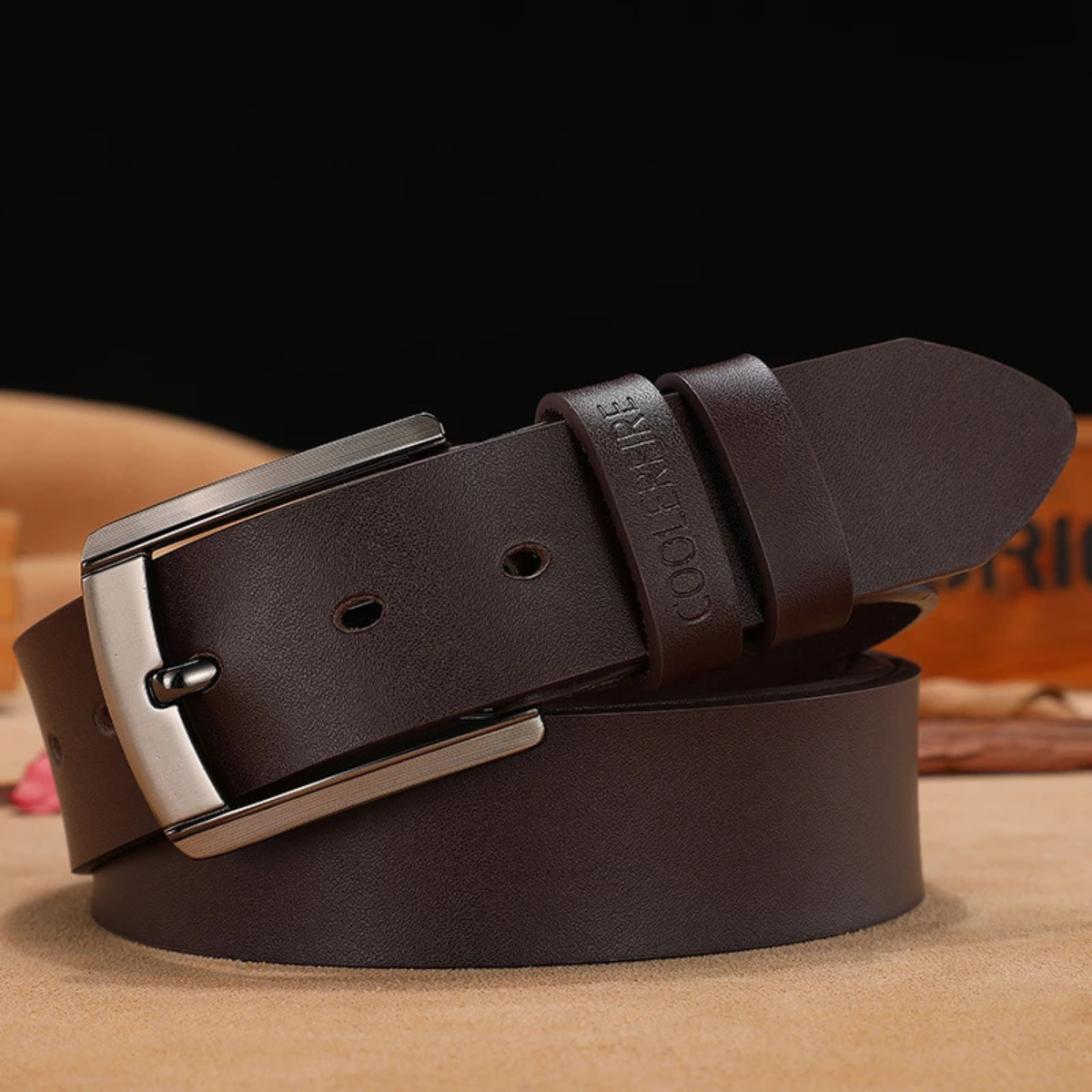 Men’s Casual Belt with Metal Pin Buckle