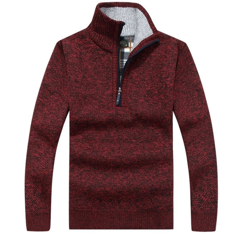 The Lacock Men's Mock Neck Half Zip Jumper