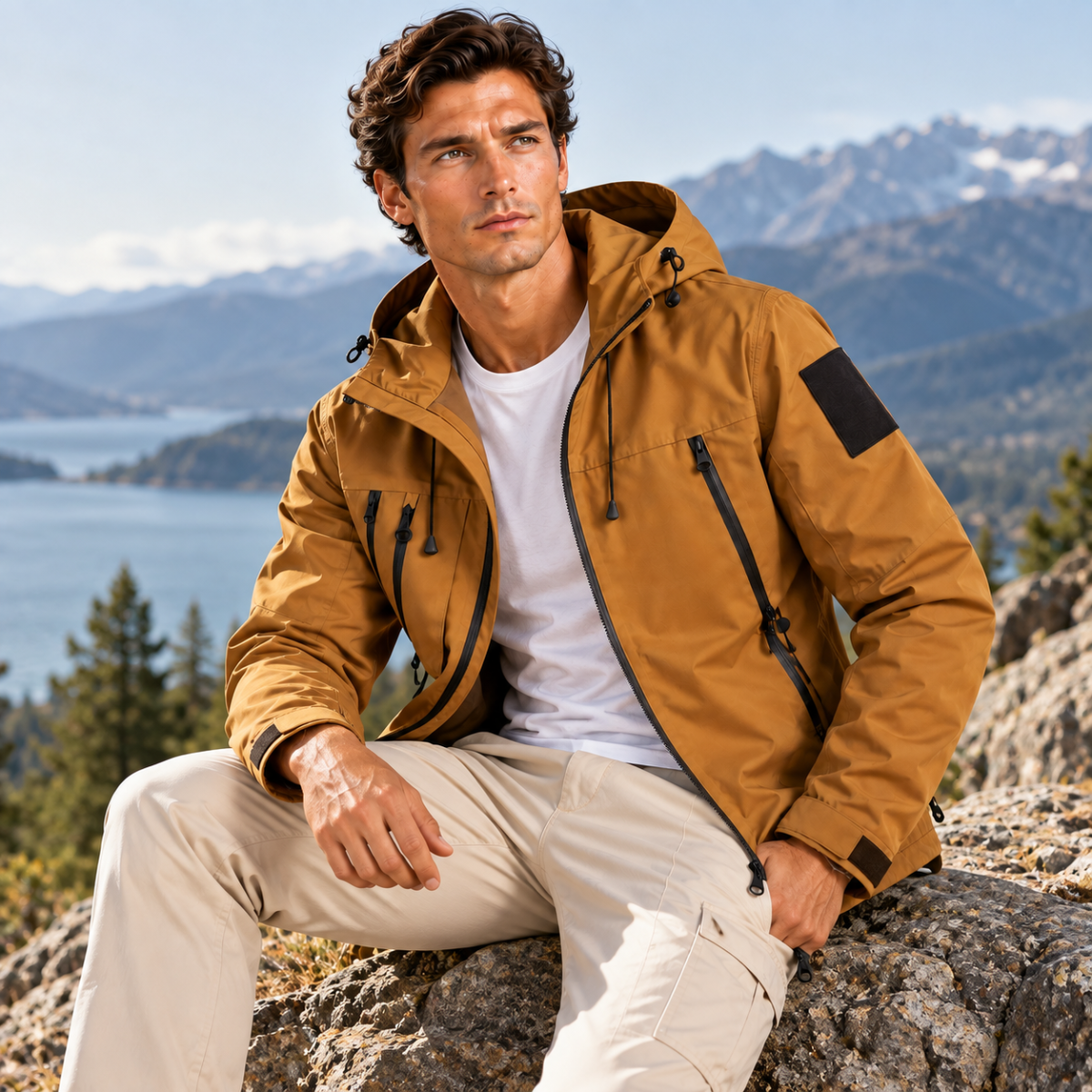 Men’s Lightweight Hooded Outdoor Jacket