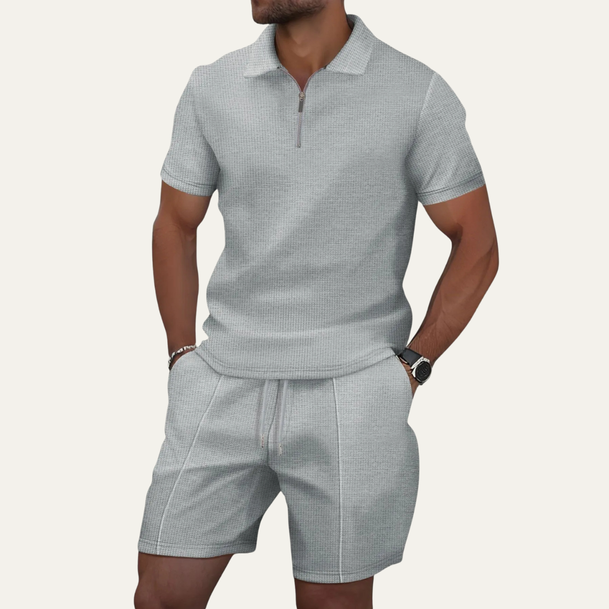 The Merano Men’s Polo Shirt and Shorts Set – Casual Two Piece Outfit