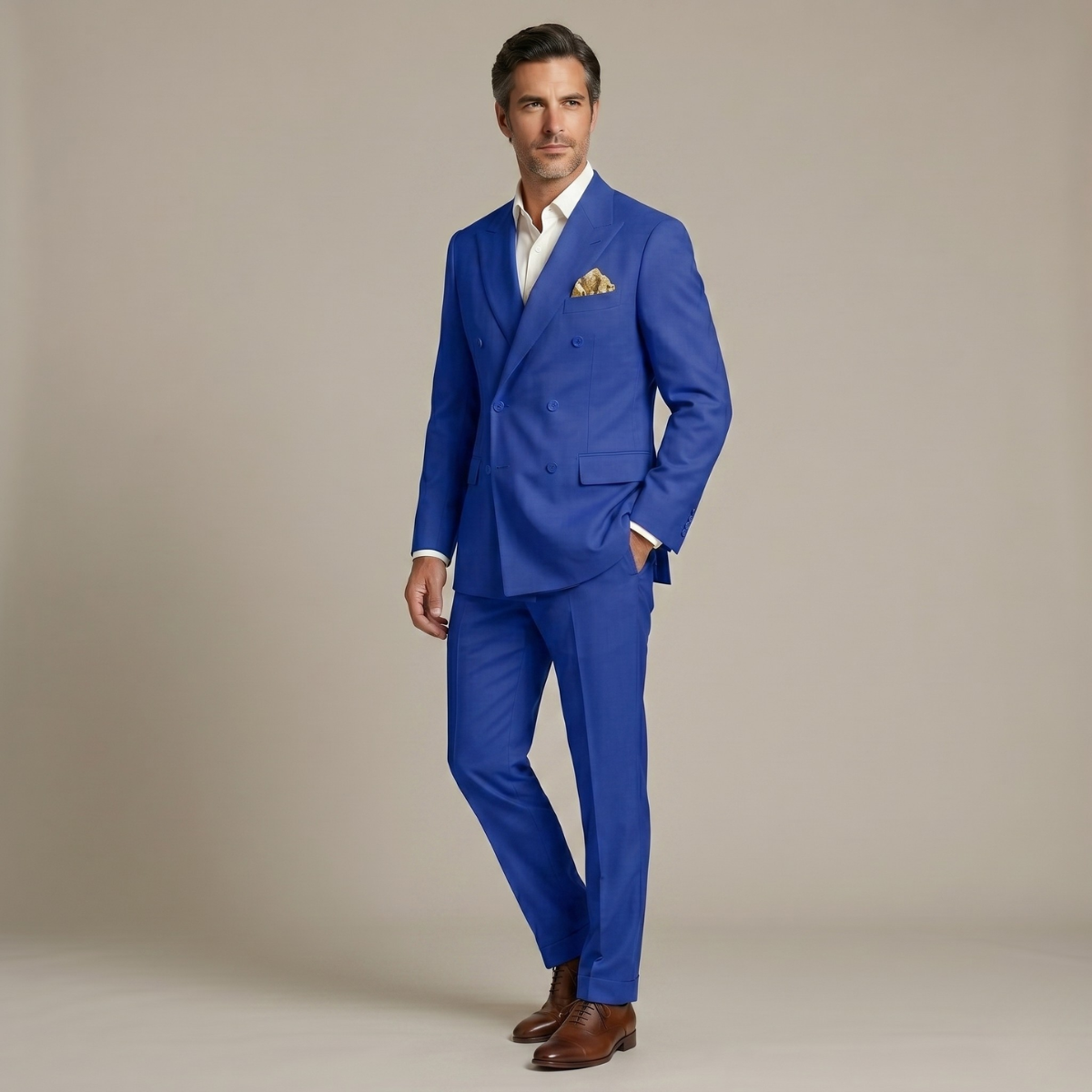 The Merano Men’s Double Breasted Suit – Elegant Formal Jacket and Trousers Set