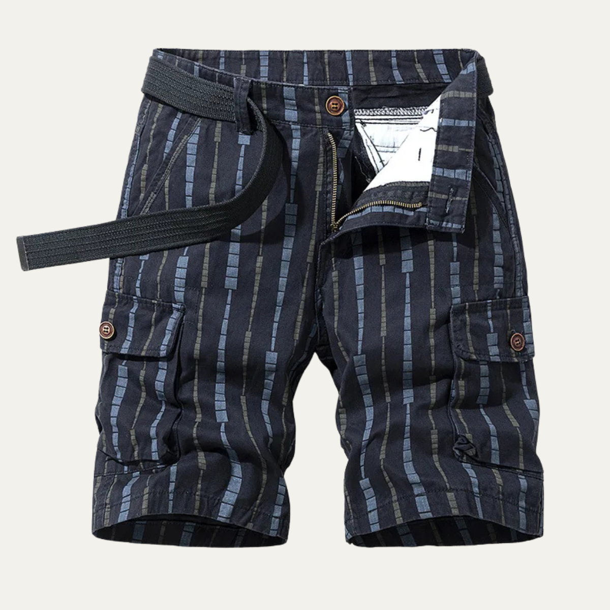 The Garda Men’s Relaxed Vertical Stripe Cargo Shorts