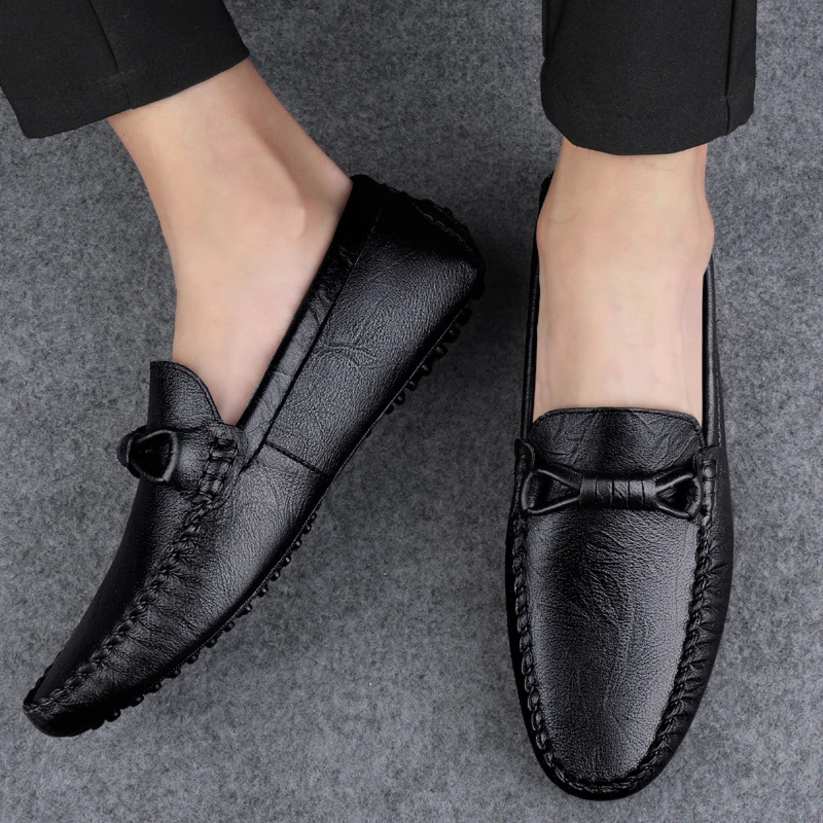 The Bellagio Men’s Slip On Vintage Leather Loafers