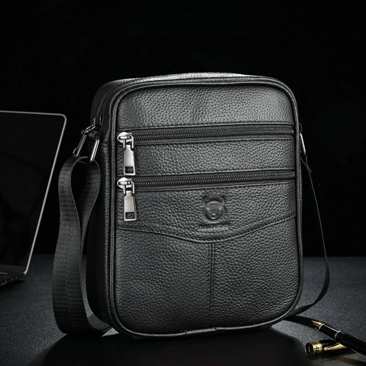 Men’s Casual Leather Crossbody Bag