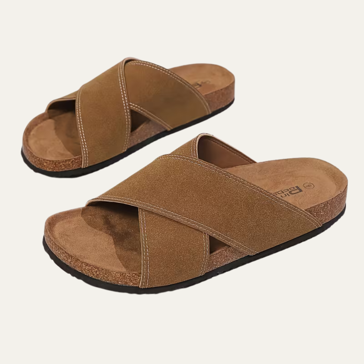 The Capri Men’s Trendy Cross Strap Casual Slide Sandals