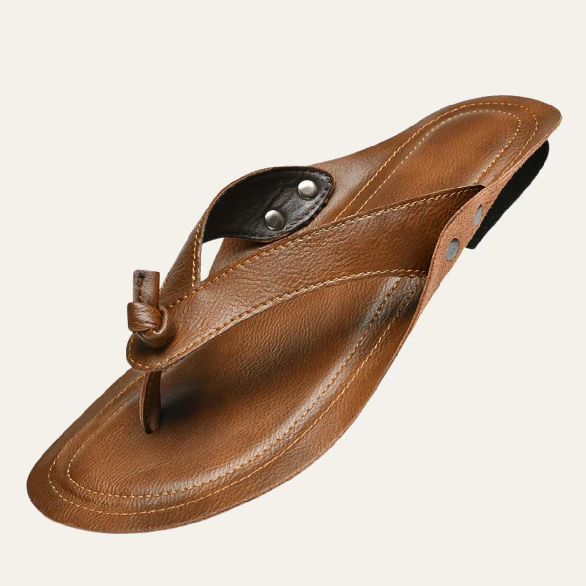The Arezzo Men’s Leather Thongs Summer Flip Flops