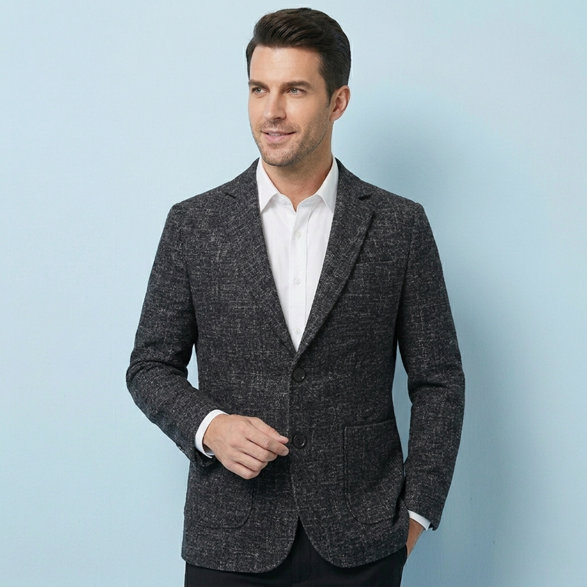 The Willoughby Men’s Classic Tailored Fit Suit Plaid Blazer