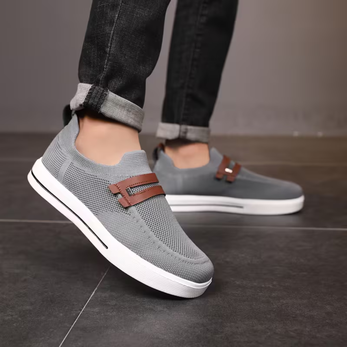 The Mantova Men’s Low Top Breathable Mesh Non Slip Trainers