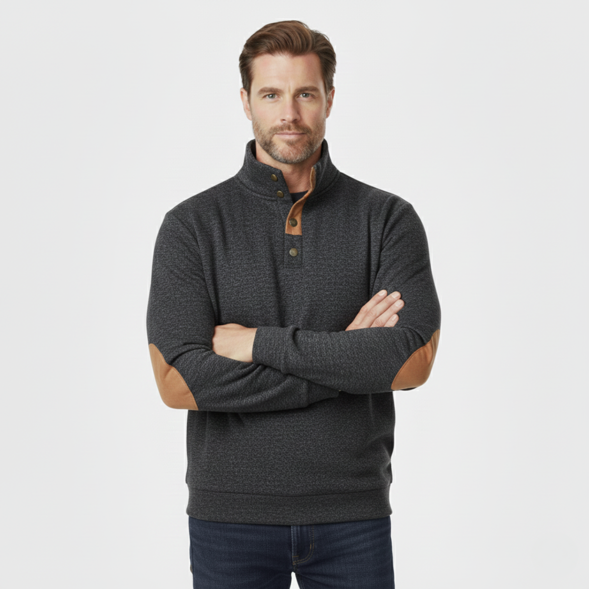 Tarvisio Men's Heritage Knitted Sweater with Elbow Patches
