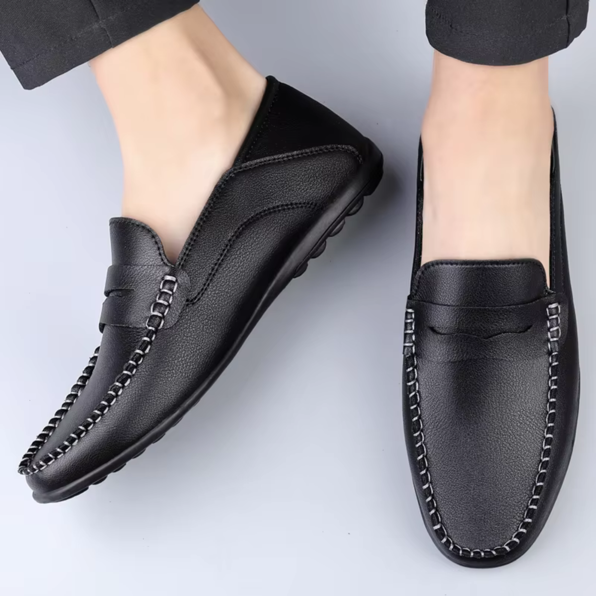 The Moltrasio Men’s Elegant Slip On Leather Loafers