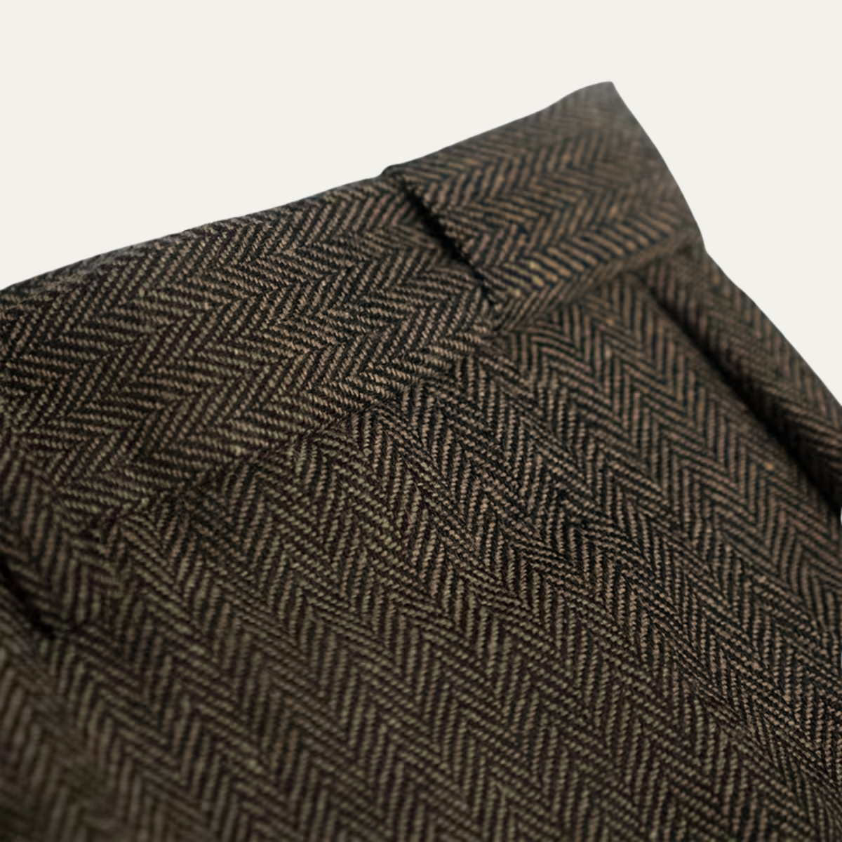 The Subiaco Men’s Business Tailored Herringbone Pleated Dress Trousers
