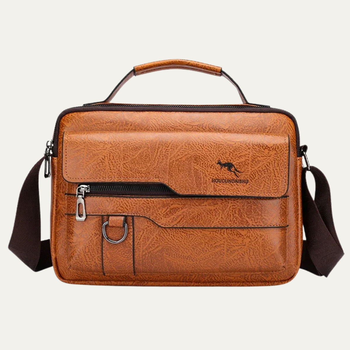 Men’s Casual Crossbody Leather Shoulder Handbag