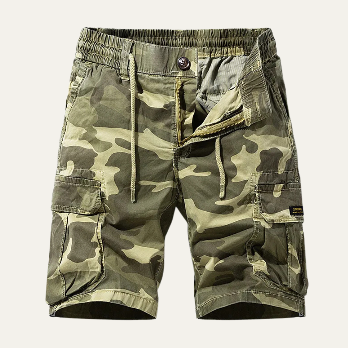 The Bellagio Men’s Relaxed Fit Multi Pocket Camo Cargo Shorts