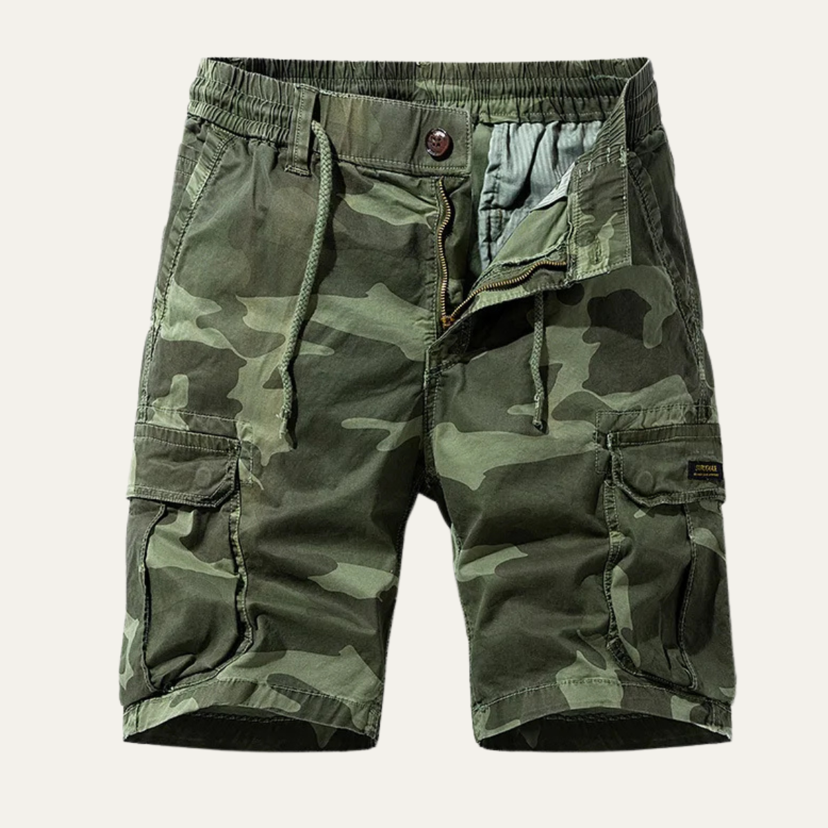 The Bellagio Men’s Relaxed Fit Multi Pocket Camo Cargo Shorts