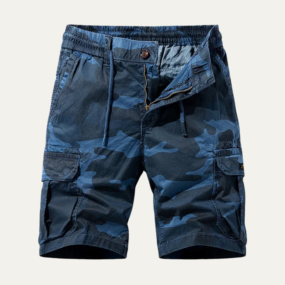 The Bellagio Men’s Relaxed Fit Multi Pocket Camo Cargo Shorts