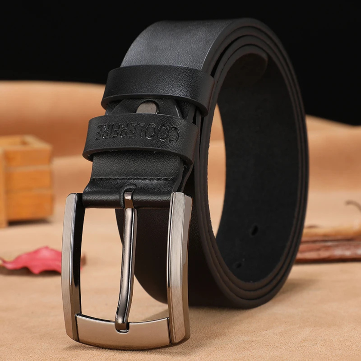Men’s Casual Belt with Metal Pin Buckle