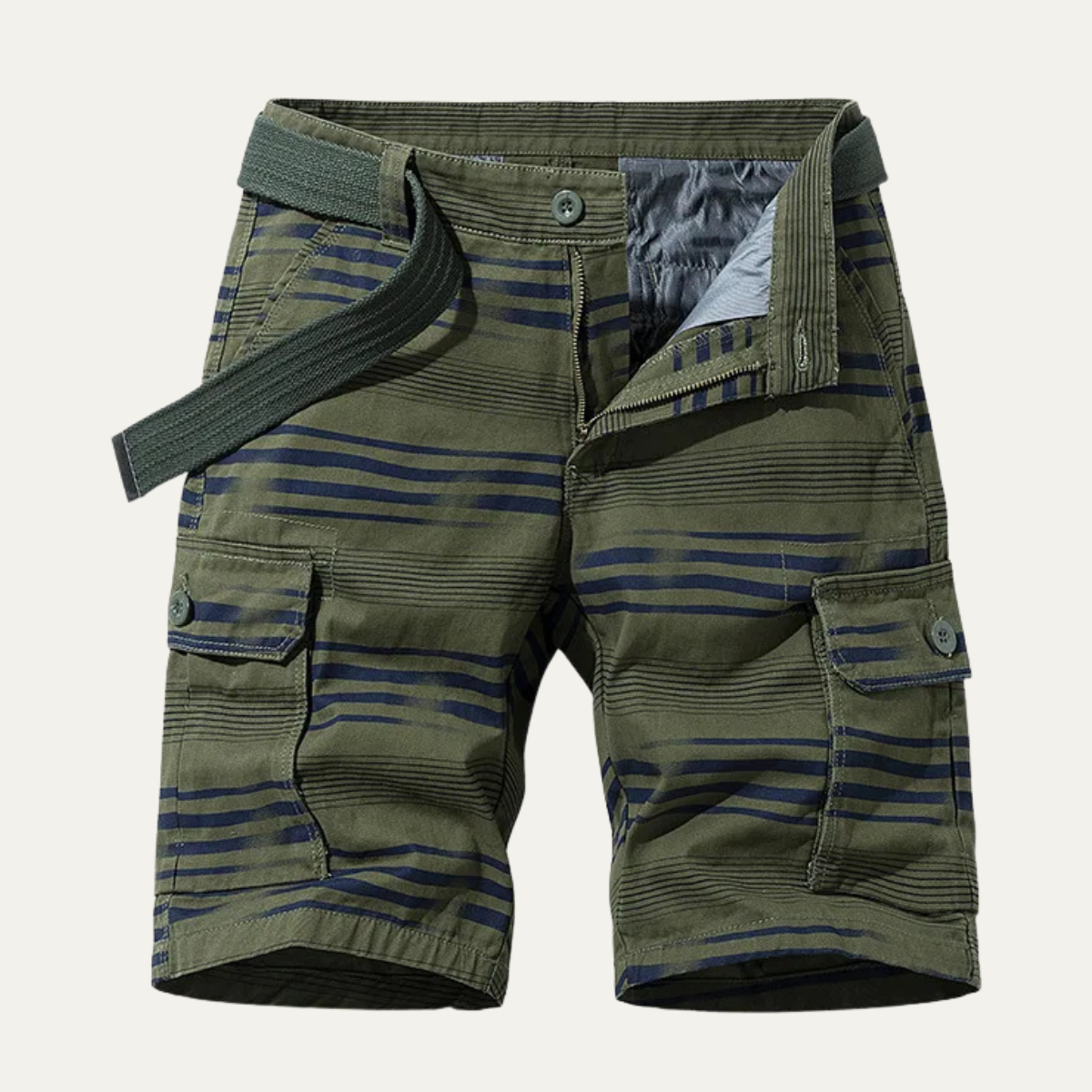The Varenna Men’s Casual Stripe Cargo Shorts