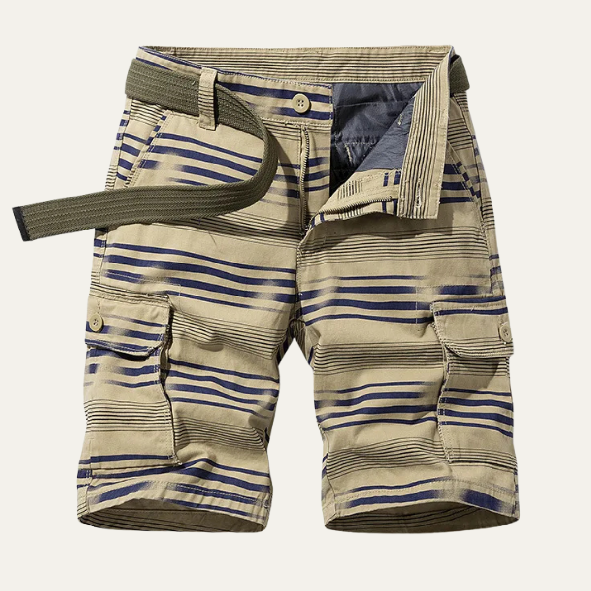 The Varenna Men’s Casual Stripe Cargo Shorts