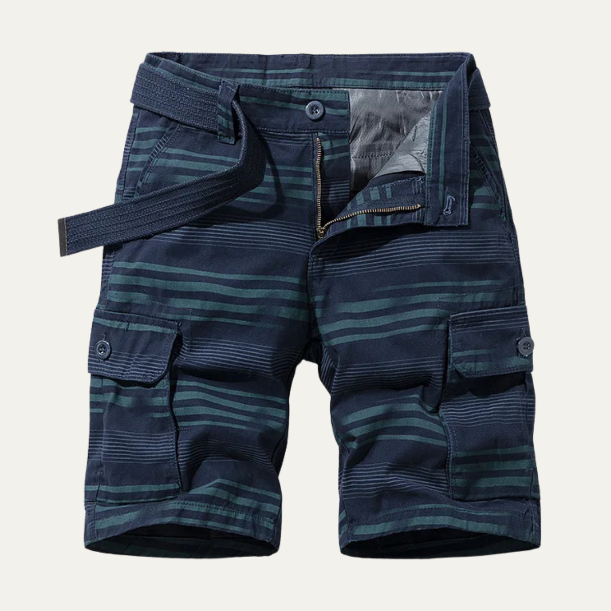 The Varenna Men’s Casual Stripe Cargo Shorts