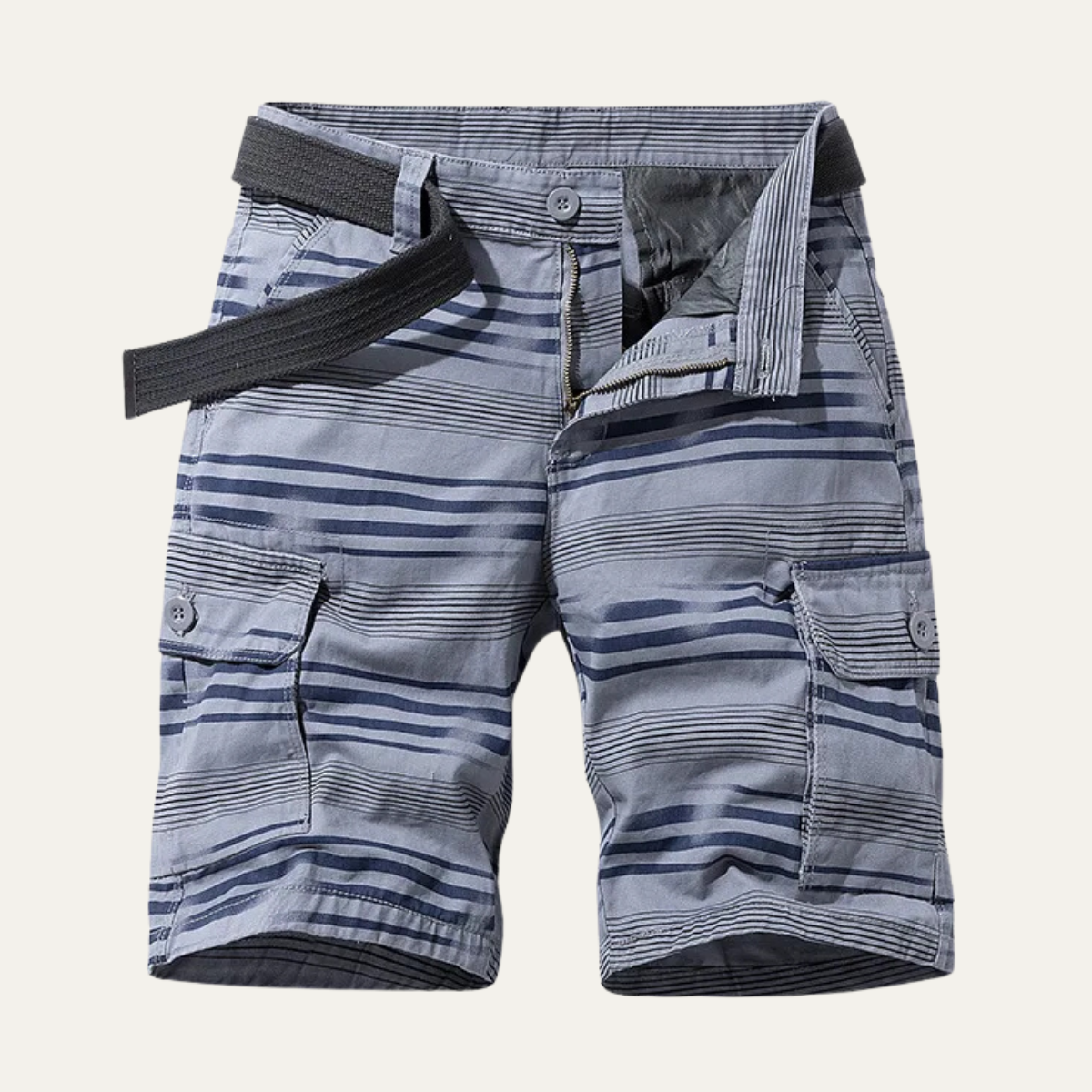 The Varenna Men’s Casual Stripe Cargo Shorts