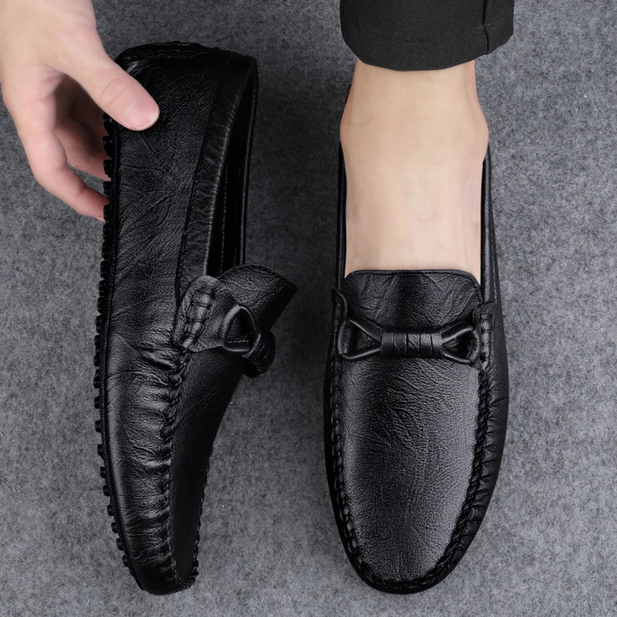 The Bellagio Men’s Slip On Vintage Leather Loafers