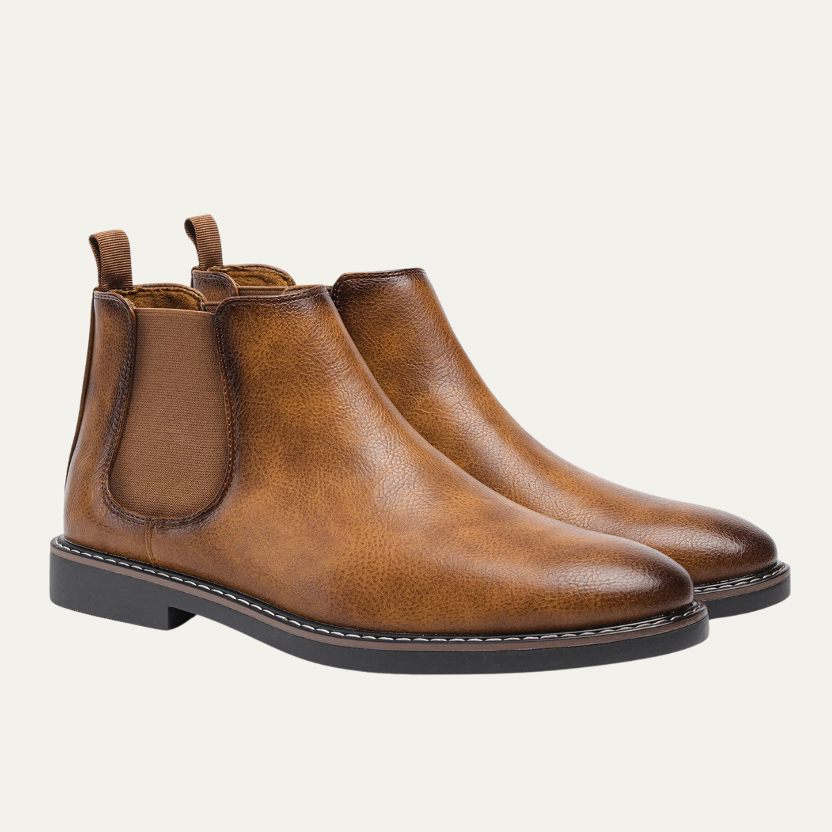 The Mantova Men’s Classic Retro Slip On Ankle Leather Chelsea Boots