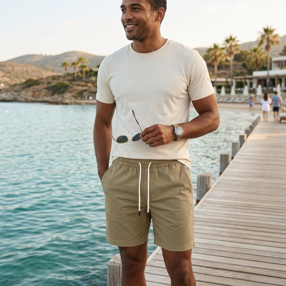 The Ludlow Men’s Lightweight Drawstring Cotton Shorts