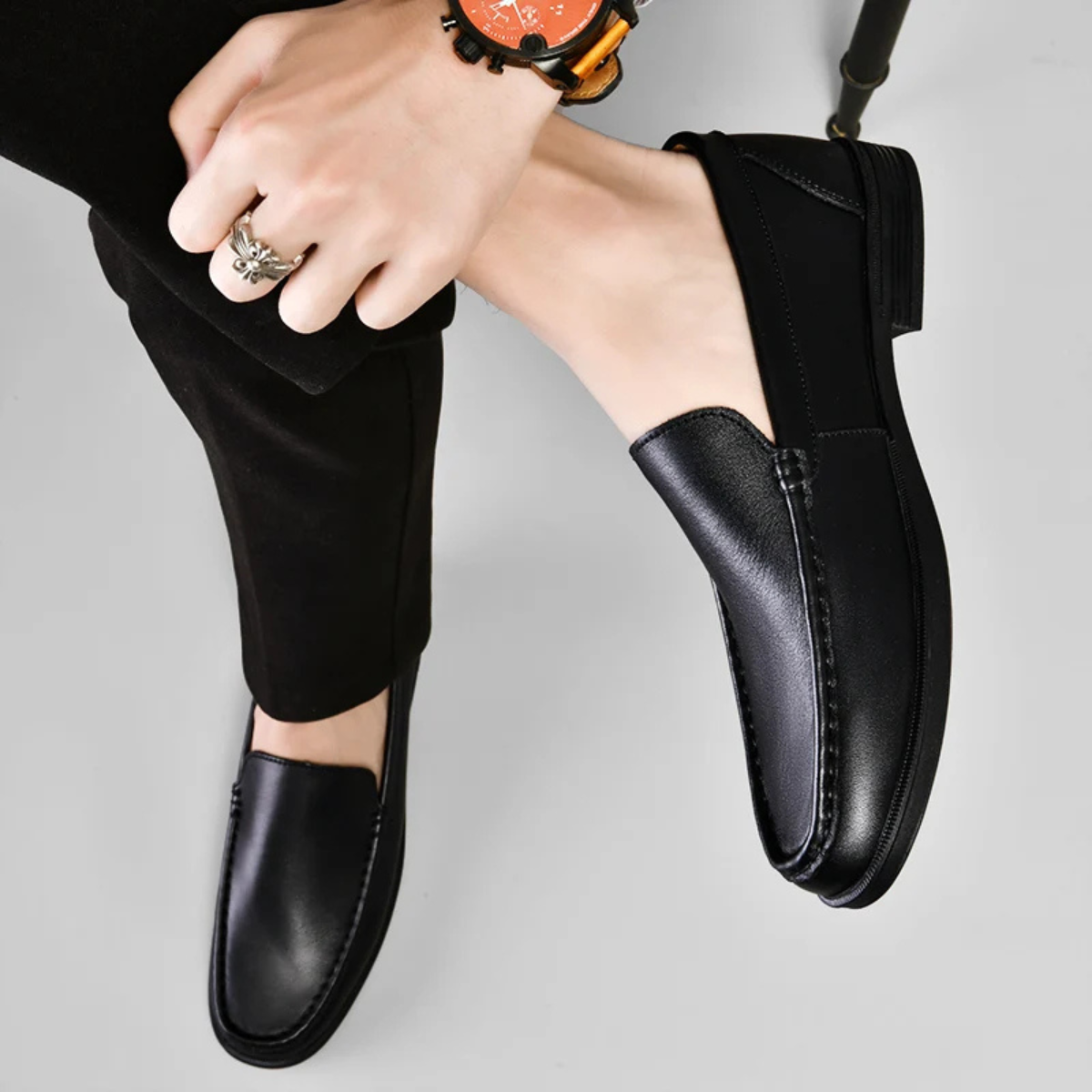 The Lecco Men’s Casual Trendy Leather Loafers