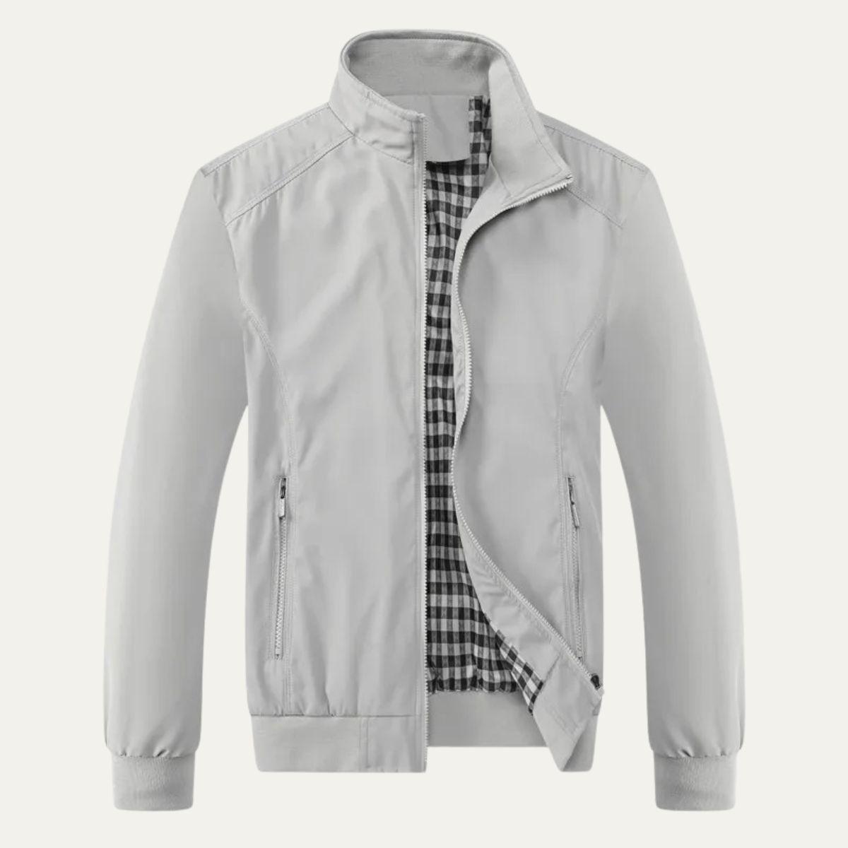 Men’s Casual Stand Collar Bomber Jacket