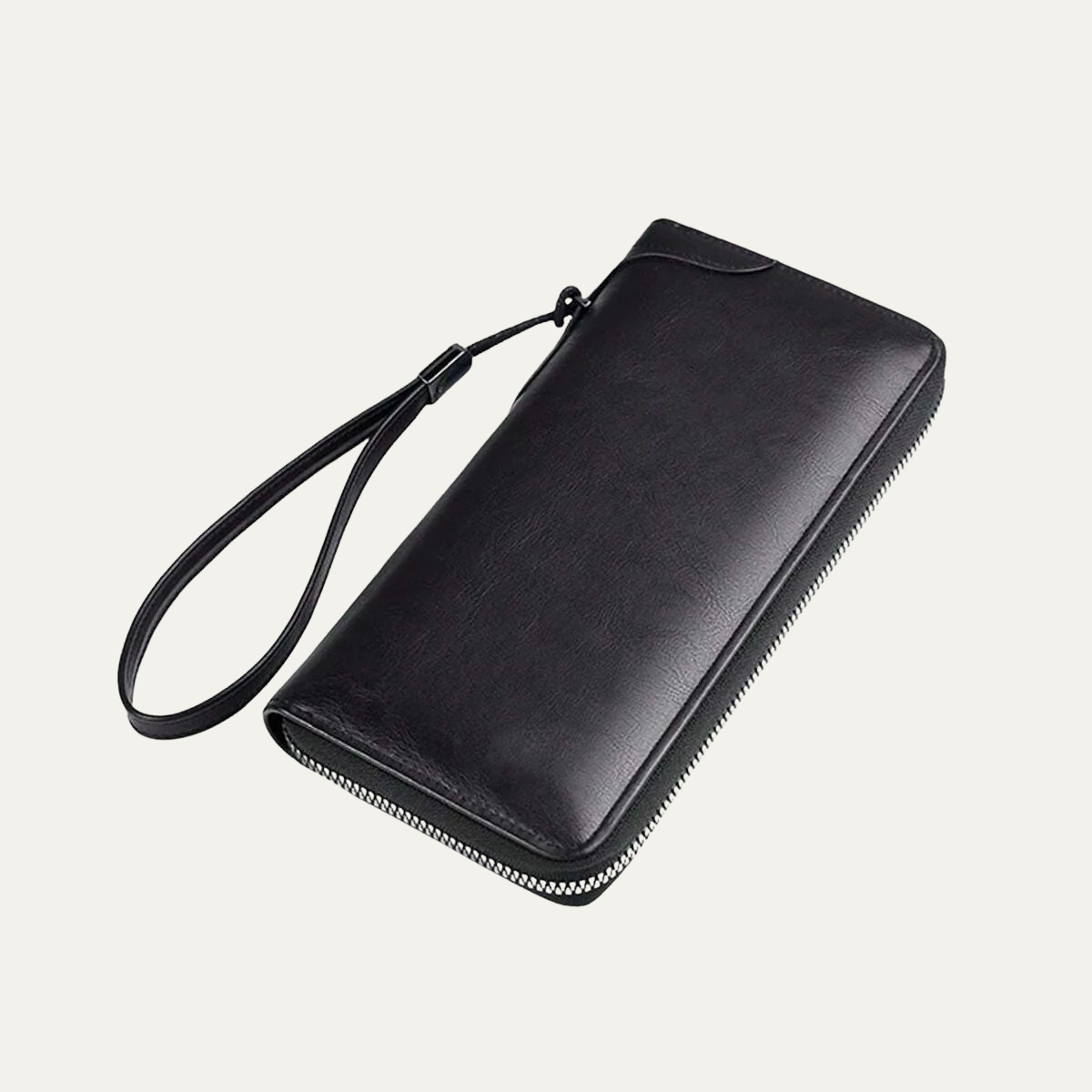 Men’s Long Zip Wallet – RFID Blocking Leather Card Holder Clutch