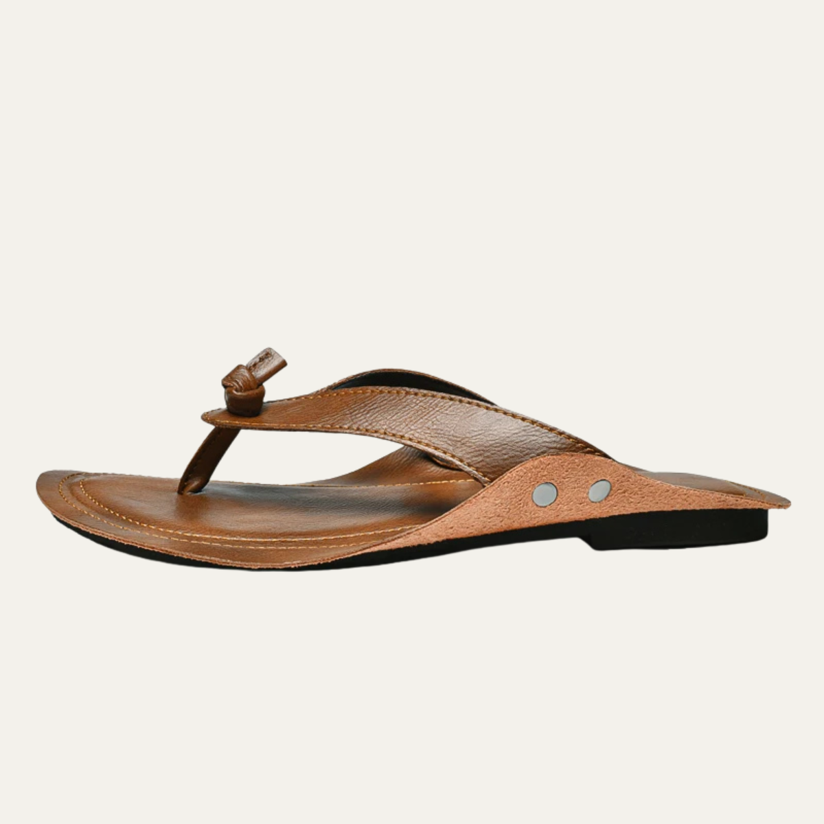 The Arezzo Men’s Leather Thongs Summer Flip Flops