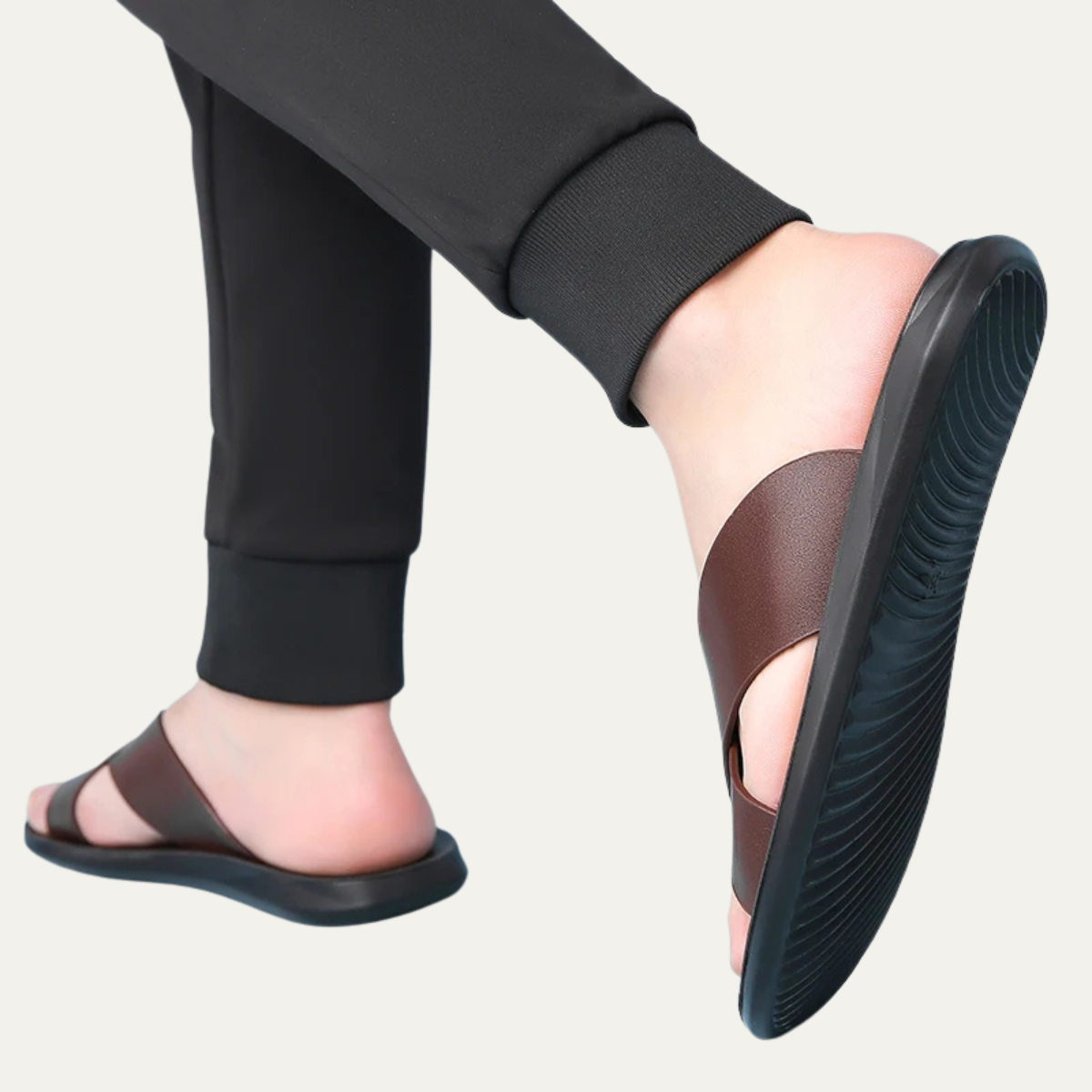 The Manchester Men’s Leather Slide Sandals