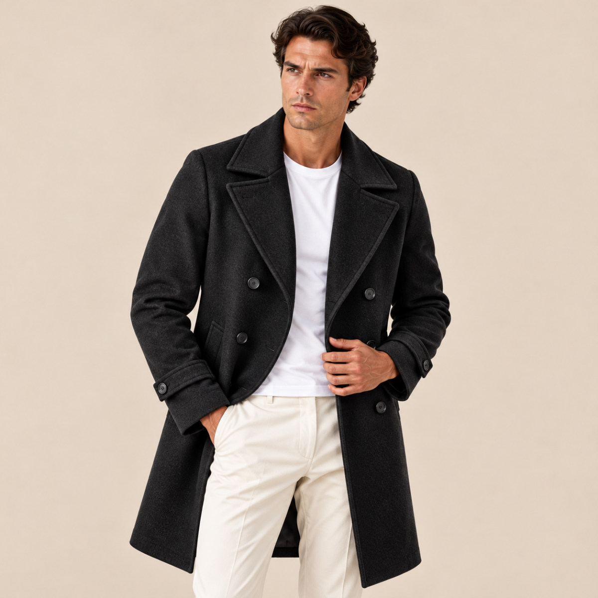 The Ambleside Men's Double Breasted Wool Overcoat