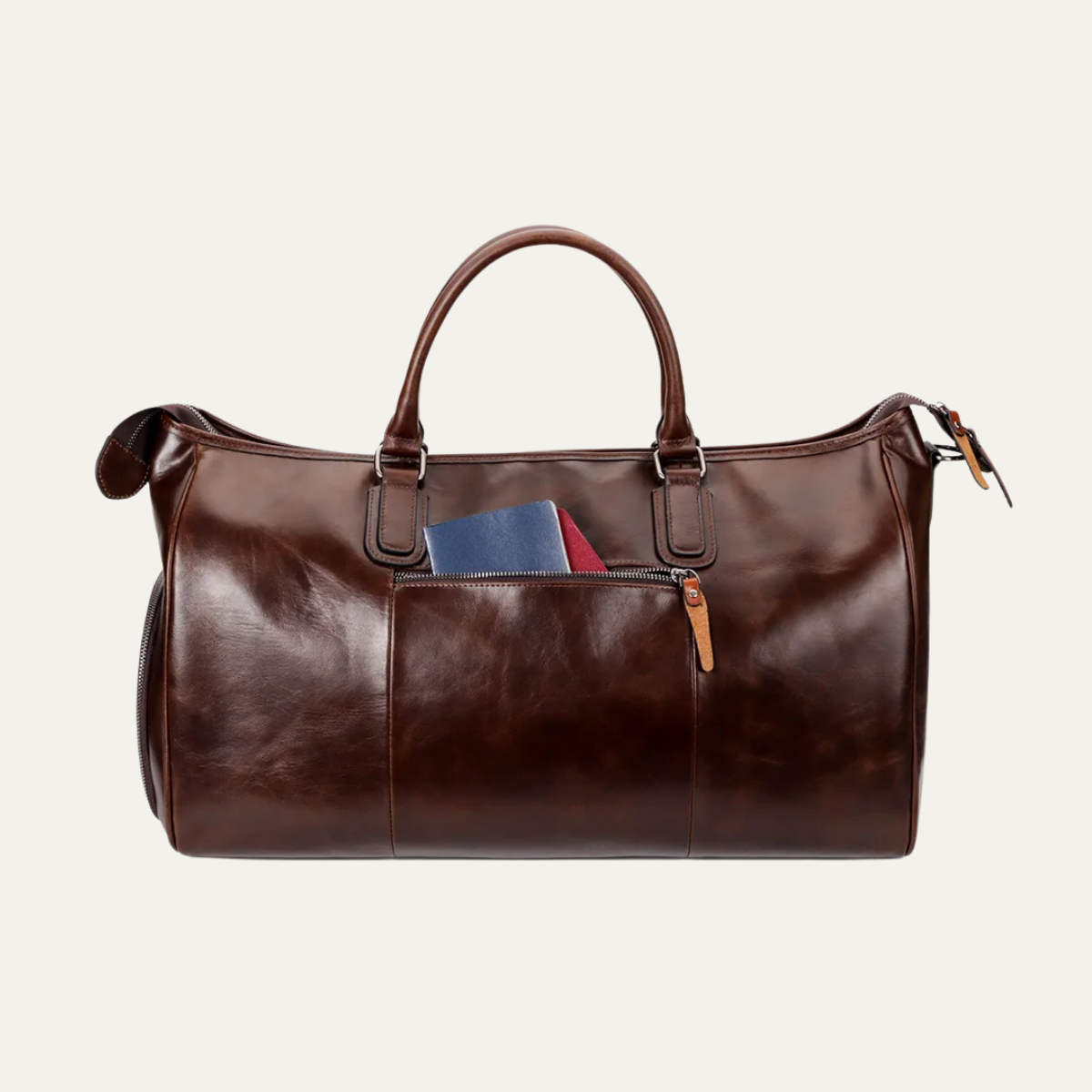 Men’s Large Weekend Leather Travel Duffle Bag