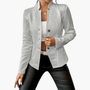 Women's Lapel Blazer with Button Closure
