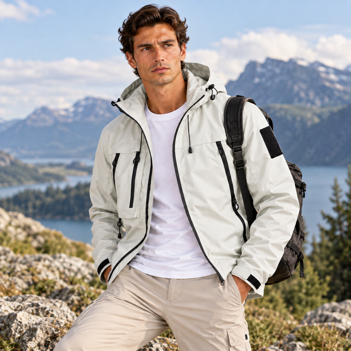 Men’s Lightweight Hooded Outdoor Jacket