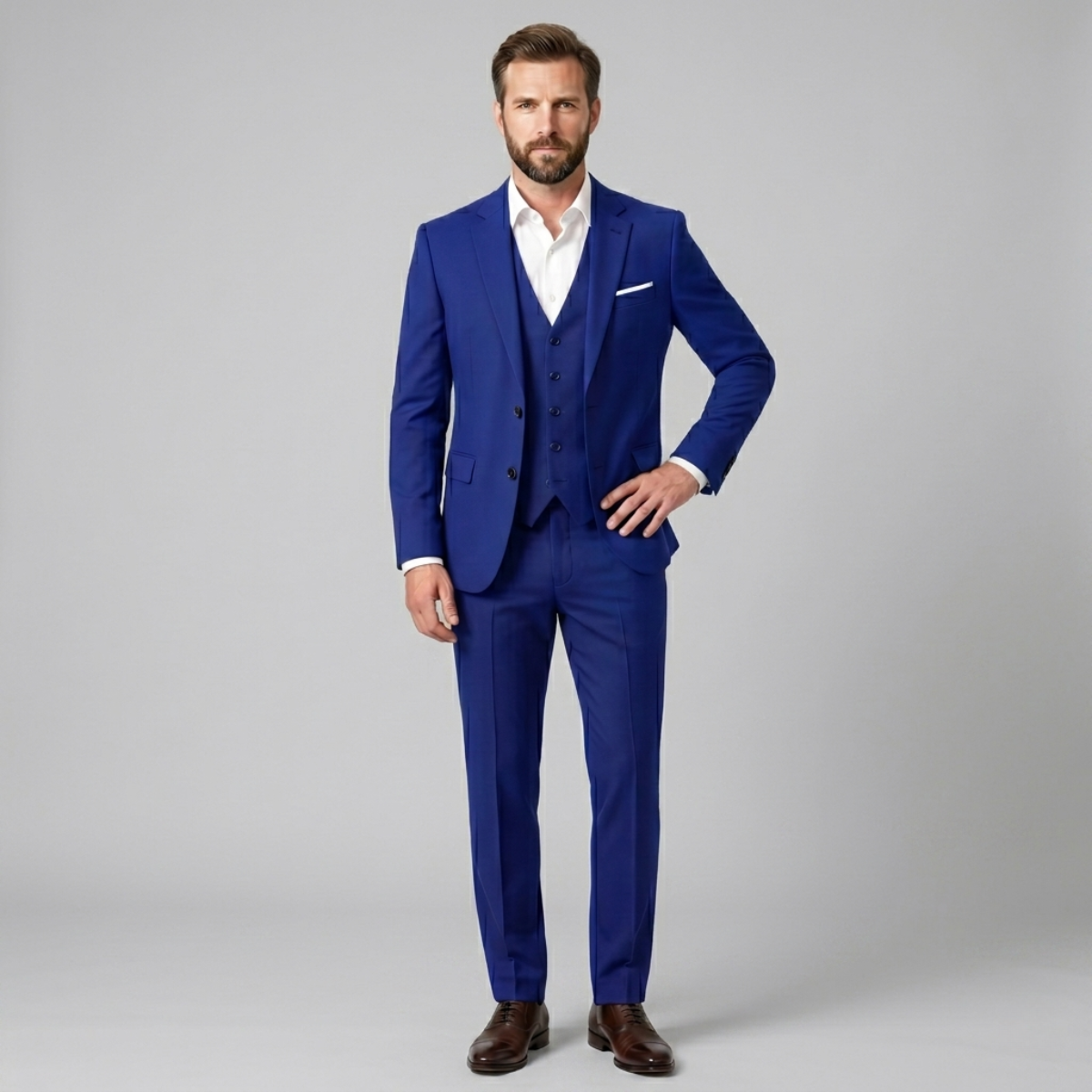 The Macerata Men’s 3 Piece Suit – Stylish Formal Wedding & Business Suit Set