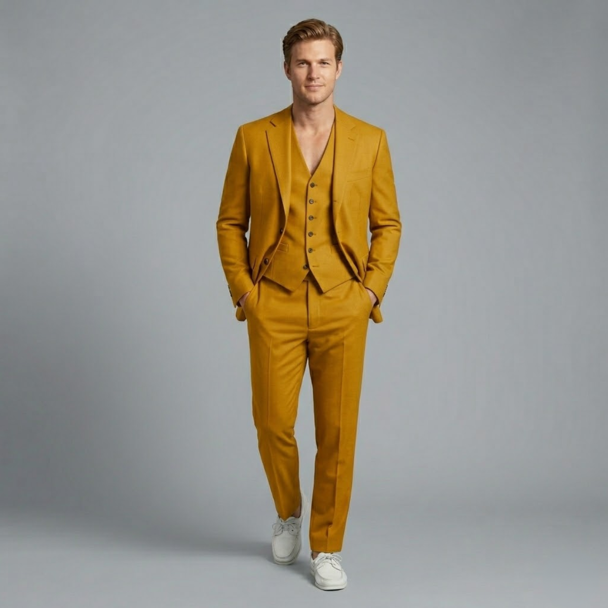 The Montalcino Men’s Luxury 3 Piece Set - Jacket, Gilet & Trousers