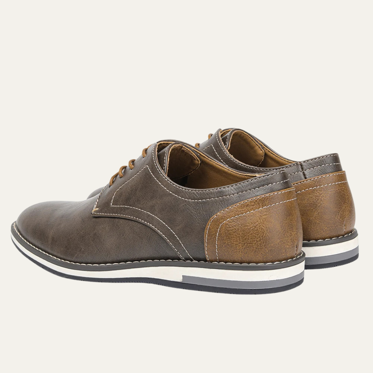 The Hartwell Men’s Two Tone Casual Oxford Leather Trainers