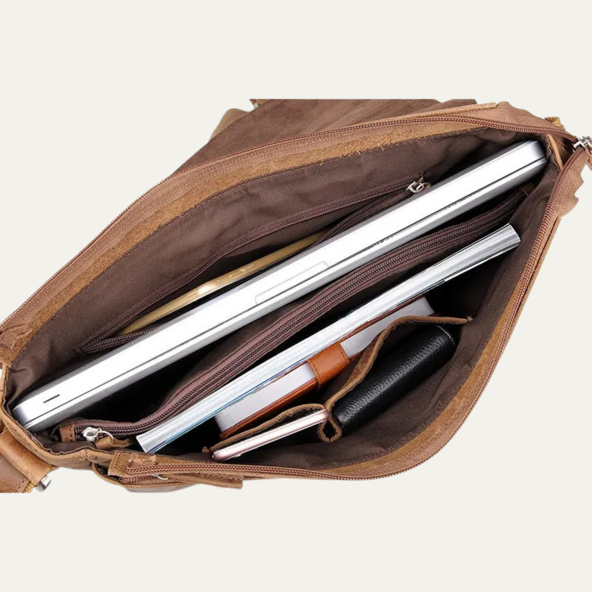 Men’s Leather Retro Crossbody Shoulder Bag
