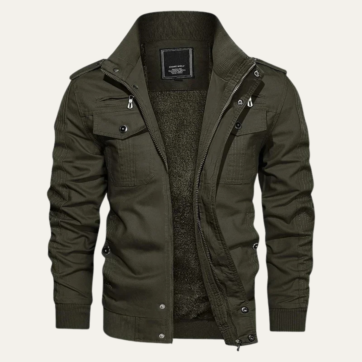 Fairfax Men's Warm Bomber Jacket with Fleece Lining