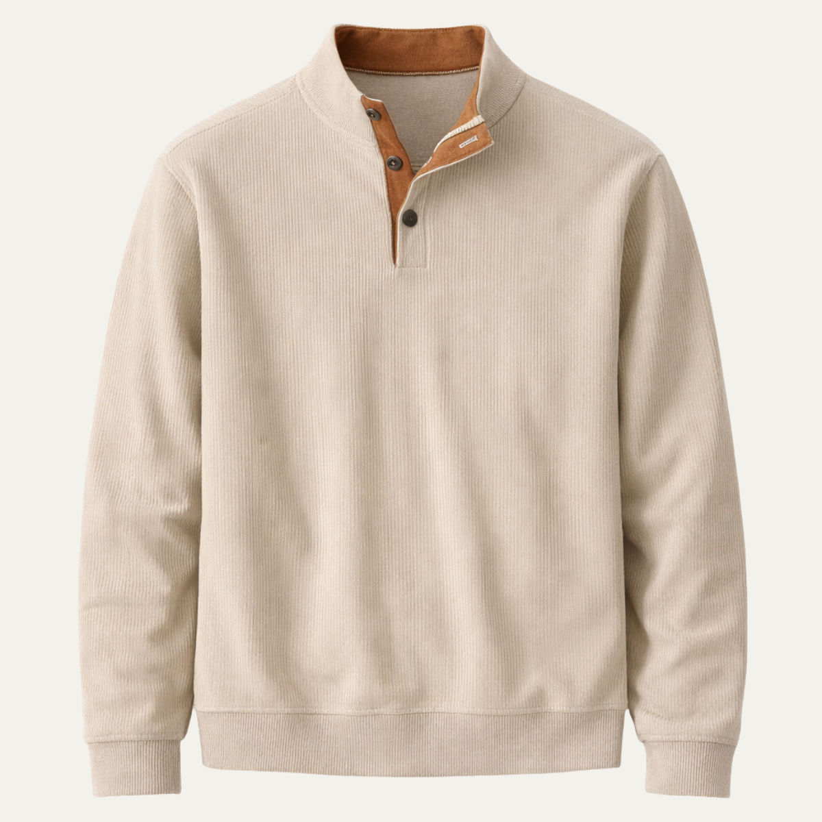 Men's Comfortable Rib Half Zip Sweater